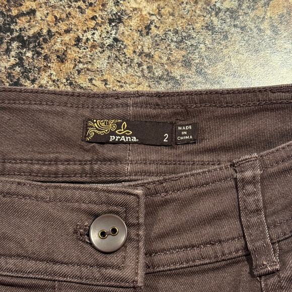 Prana Denim Skirt Kara Organic Y2K Cottage Academia 90s Grunge Button Brown 2 - Picture 2 of 5